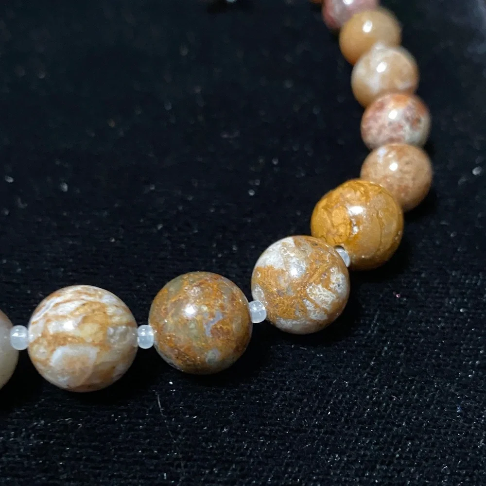 Artisan Natural African Green Opal gemstone silver magnetic clasp necklace